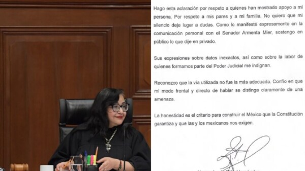 Armenta seguirá consejo de AMLO sobre Norma Piña