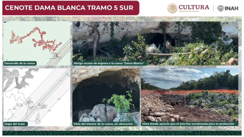 Niegan afectaciones al cenote “Dama Blanca” por Tren Maya