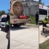 Repartidor resulta lesionado por un flamazo en un tanque de gas