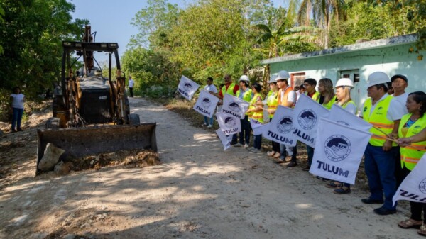 Crece infraestructura en la zona maya de Tulum: Diego Castañón da banderazo para la pavimentación de vialidades