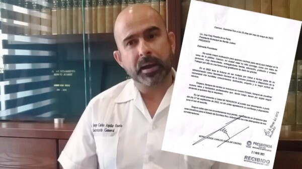 Jorge Aguilar oficializa su renuncia al Ayuntamiento de Benito Juárez