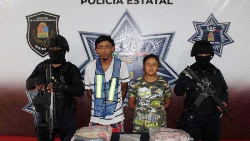 Detienen a dos narcomuenudistas en Kusamil en Cancún