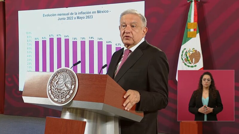 Baja en inflación y fortaleza del peso son para celebrar: AMLO