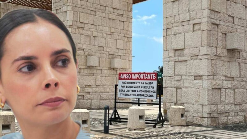 Ana Paty Peralta insta a la administración de Puerto Cancún a reabrir el acceso a la avenida principal