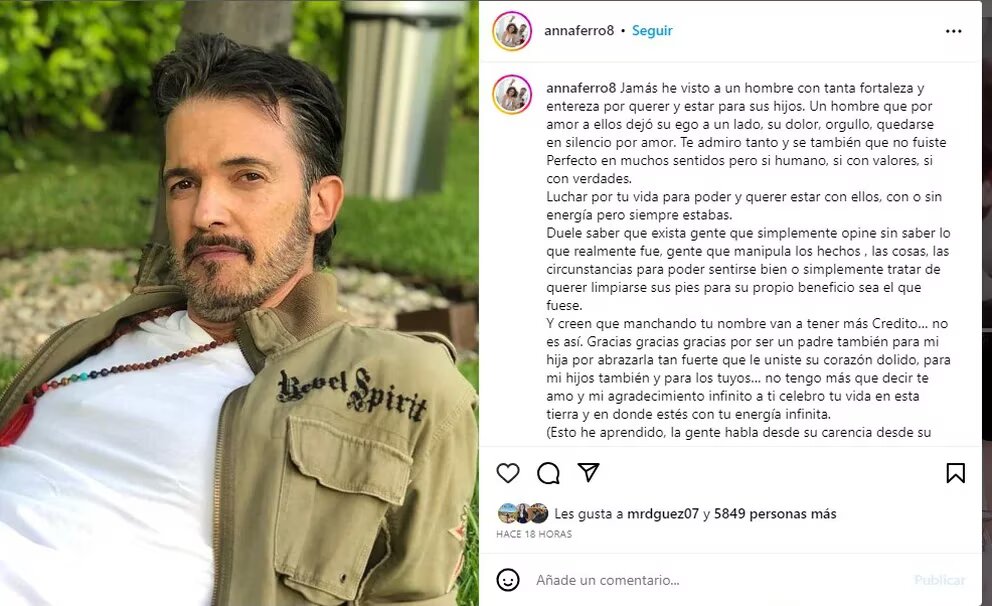 Anna Ferro manda “indirecta” a Ingrid Coronado en mensaje para Fernando del Solar