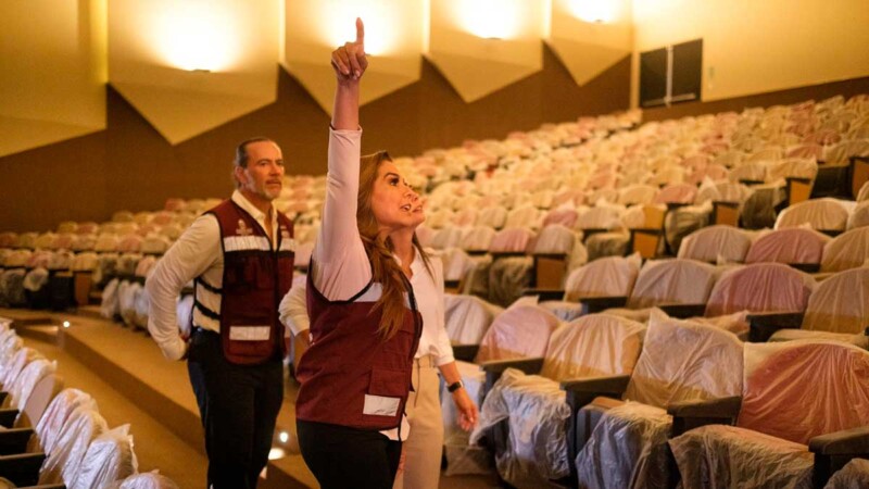 Anuncia Mara Lezama pronta inauguración del Teatro de Cancún