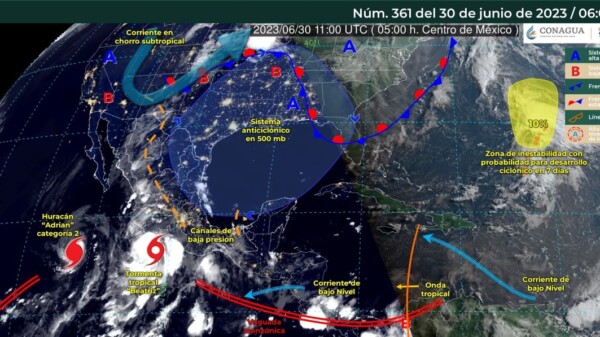 Pronóstico del clima para hoy viernes 30 de junio 2023 en Quintana Roo.
