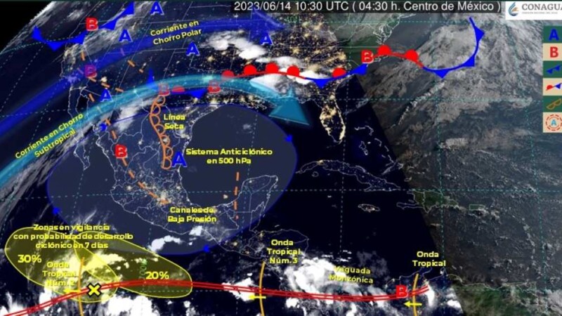 Pronóstico del clima para hoy miércoles 14 de junio 2023 en Quintana Roo