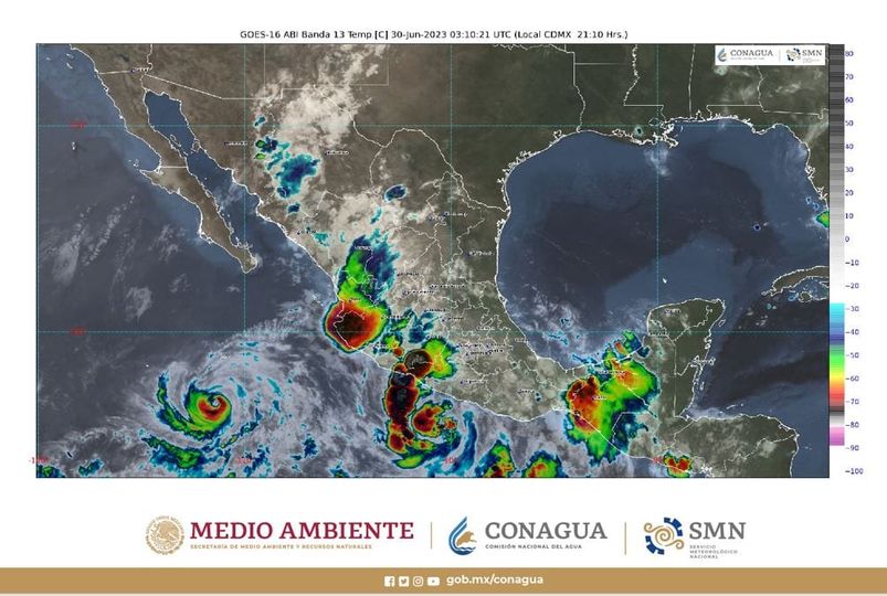 Pronóstico del clima para hoy viernes 30 de junio 2023 en Quintana Roo; cielo parcialmente nublado por la mañana con chubascos en la entidad.