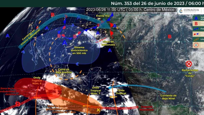 Pronóstico del clima para hoy lunes26 de junio 2023 en Quintana Roo