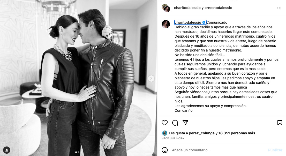 Charito y Ernesto D’Alessio le ponen punto final a su matrimonio