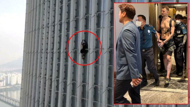 Escala el rascacielos más alto de Seúl y lo detiene la Policía