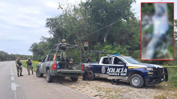 Abandonan cadáver embolsado cerca de Muyil en Felipe Carrillo Puerto.