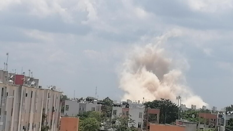 Continúan explosiones de constructora Javer en Cancún (VIDEO).