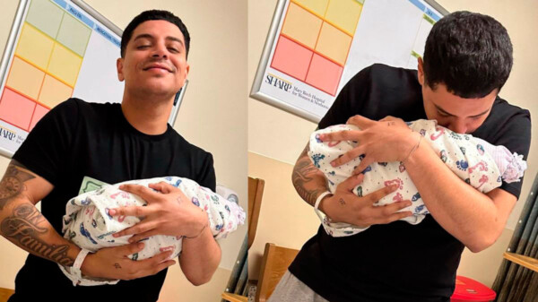 Eduin Caz y Daisy Anahy le dan la bienvenida a su bebé
