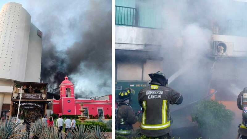 El incendio en la zona hotelera de Cancún fue controlado exitosamente