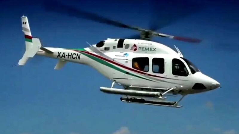 Cae al mar helicóptero de Pemex en Campeche