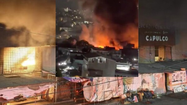 570 locales de mercado de Acapulco en cenizas por incendio