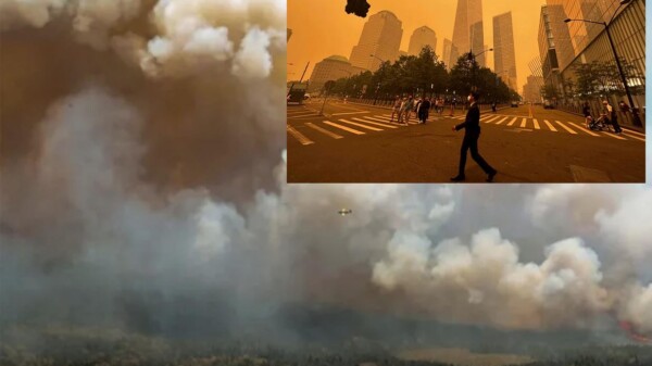 Humareda de incendios en Canadá causa estragos en Estados Unidos