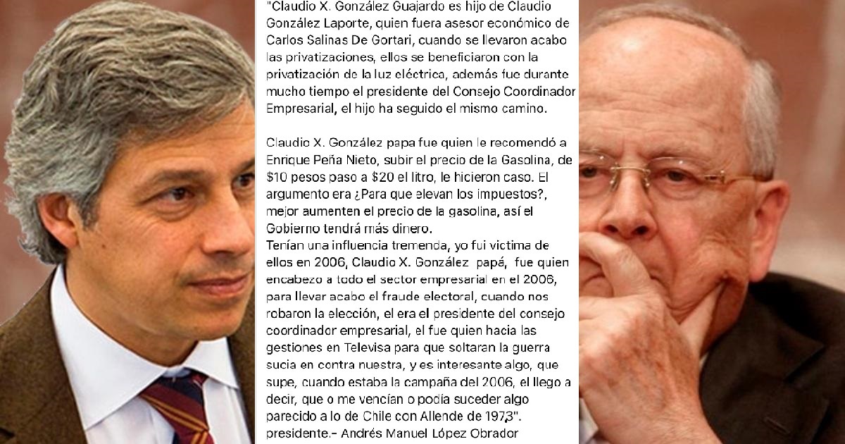 El accionar reaccionario de los Claudios X. padre e hijo, en contra de un proyecto en favor de México. 