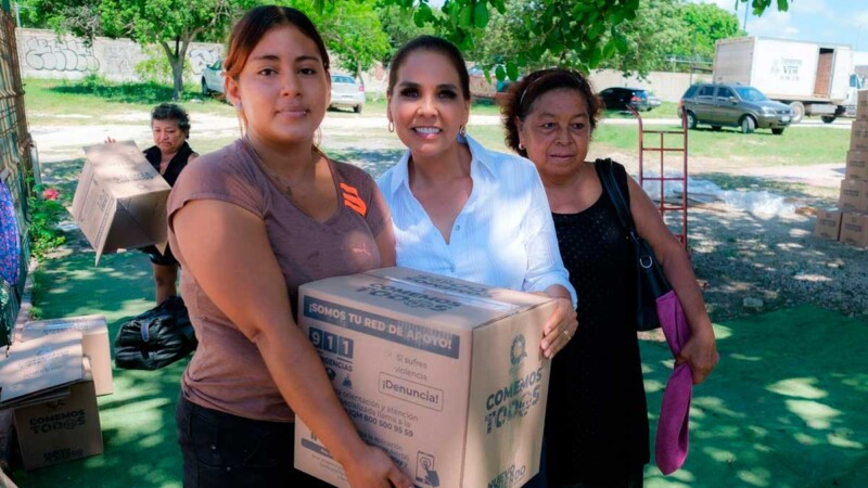 Mara Lezama supervisa entrega de paquetes alimentarios “Comemos Tod@s” en Cancún