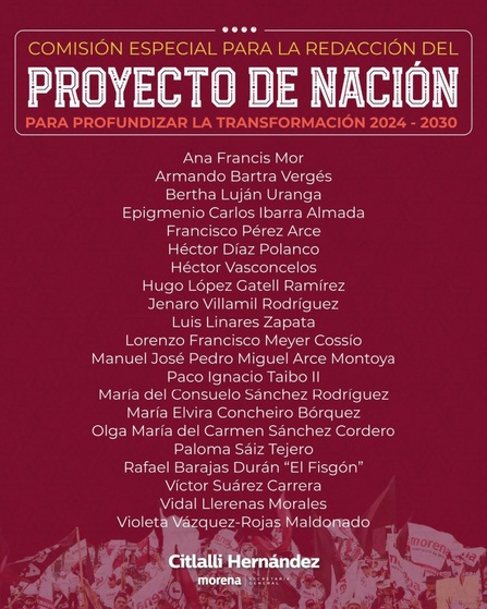 Se inicia una nueva etapa rumbo a la continuidad de la transformación. Imagen tomada de la cuenta de Twitter @CitlaHM Foto 