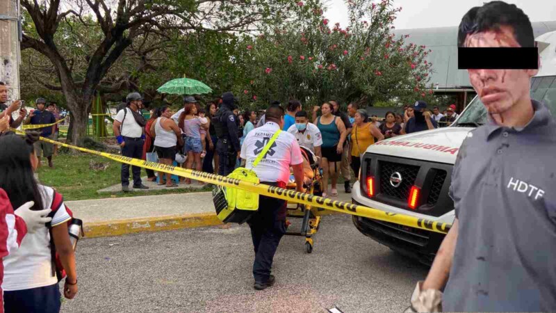 Presentan a sicario detenido tras ataque en tianguis de la Región 232 de Cancún