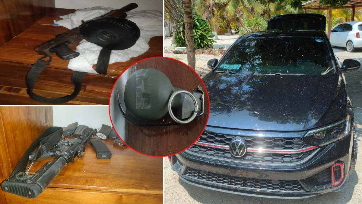 Abate el Ejército a 4 delincuentes en enfrentamientos en el sur de Quintana Roo; militares lograron decomisar armas largas y una granada.