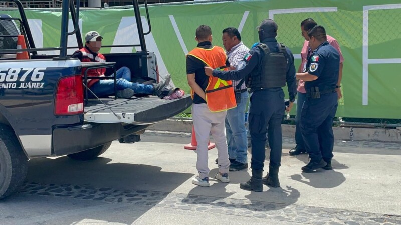 Operativo en obra de la Bonampak deja tres detenidos