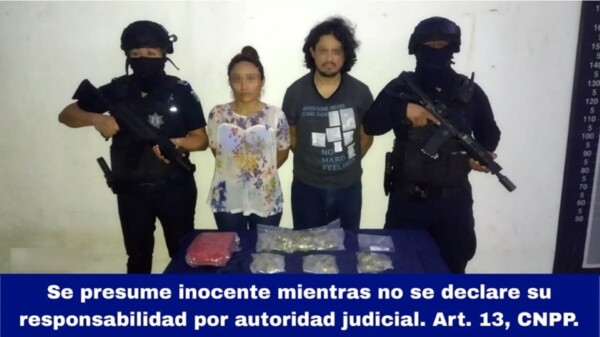 Detienen en Playa del Carmen a pareja de narcomenudistas