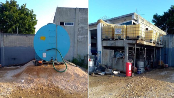 Aseguran 18 mil litros de combustible y detienen a dos en cateo en la Región 104 de Cancún