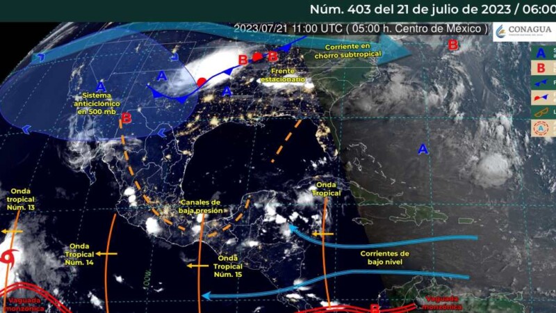Pronóstico del clima para hoy viernes 21 de julio 2023 en Quintana Roo.