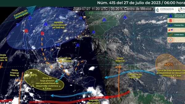 Pronóstico del clima para hoy jueves 27 de julio 2023 en Quintana Roo