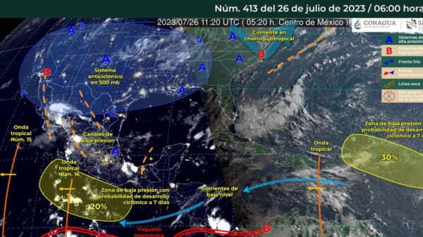 Pronóstico del clima para hoy miércoles 26 de julio 2023 en Quintana Roo