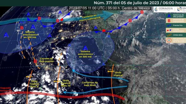 Pronóstico del clima para hoy miércoles 5 de julio 2023 en Quintana Roo.