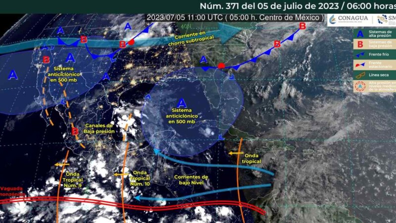 Pronóstico del clima para hoy miércoles 5 de julio 2023 en Quintana Roo.