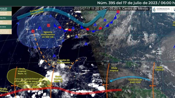 Pronóstico del clima para hoy lunes 17 de julio 2023 en Quintana Roo