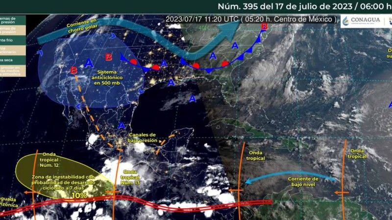 Pronóstico del clima para hoy lunes 17 de julio 2023 en Quintana Roo