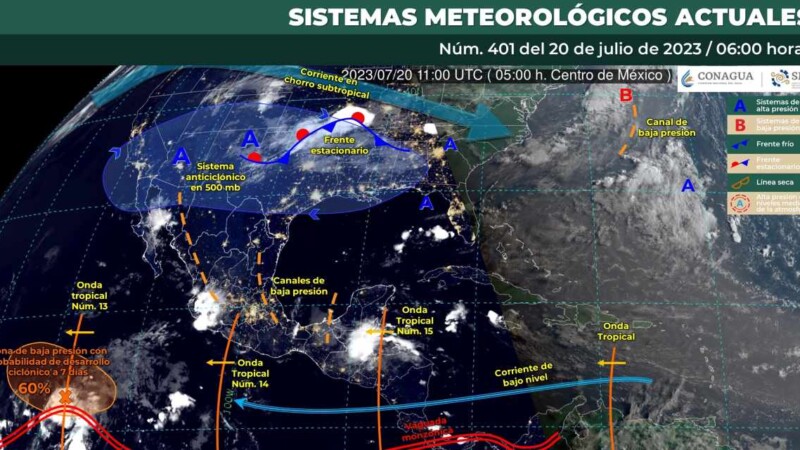 Pronóstico del clima para hoy jueves 20 de julio 2023 en Quintana Roo