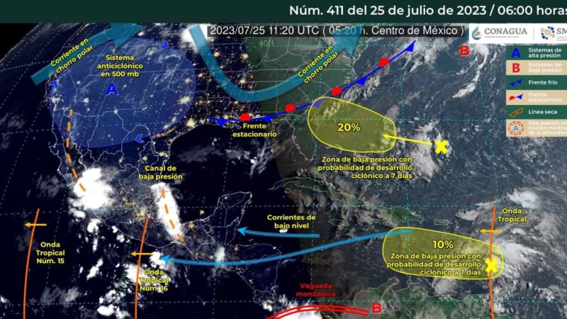 Pronóstico del clima para hoy martes 25 de julio 2023 en Quintana Roo