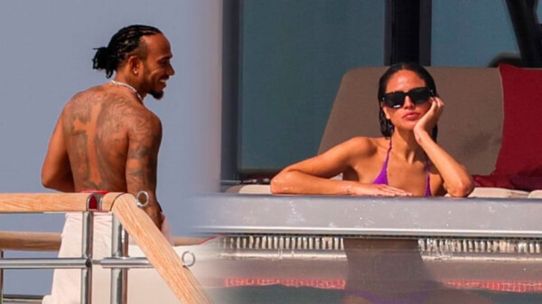 Captan a Eiza González en lujoso yate con Lewis Hamilton