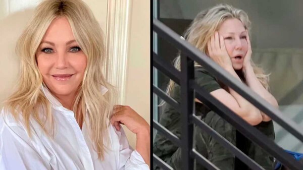 Captan a Heather Locklear caminando al borde de un edificio