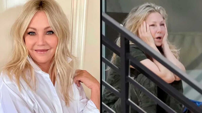 Captan a Heather Locklear caminando al borde de un edificio