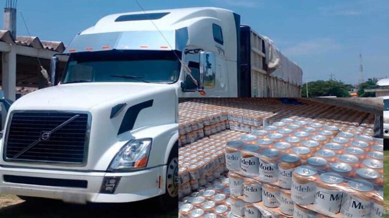 Decomisan en Oaxaca cargamento de cerveza "falsa"