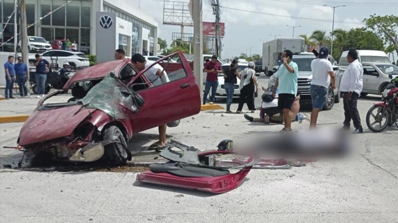 Muere conductor en brutal choque sobre el bulevar Colosio