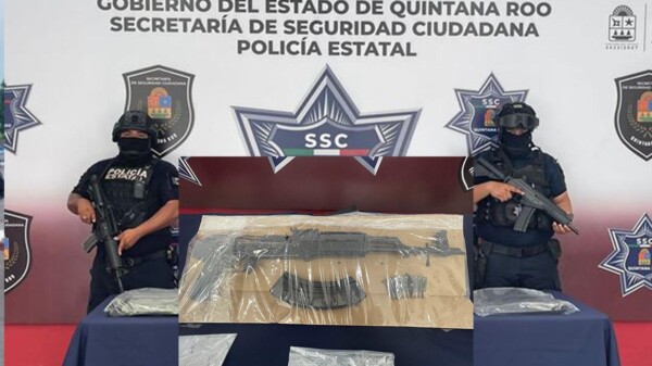 Se encuentran policías de la SSC un "cuerno de chivo" en Chetumal