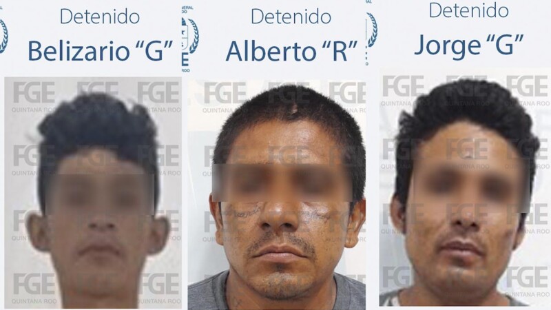 Detienen a tres sujetos en Playa Del Carmen por tiroteo a negocio