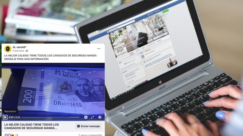 Trafican descaradamente billetes falsos en redes sociales