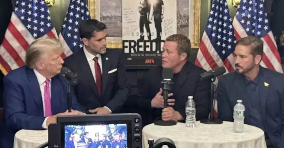 Donald Trump felicita a Eduardo Verástegui por la película Sound of Freedom y lo llama "presidente"