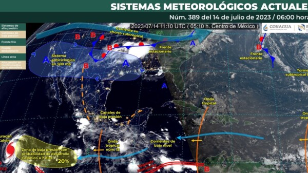 Pronóstico del clima para hoy viernes 14 de julio 2023 en Quintana Roo